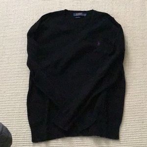 Polo V neck cotton sweater